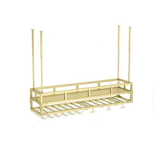 Soporte de vino suspendido metálico 60x30x27 cm miniatura 1