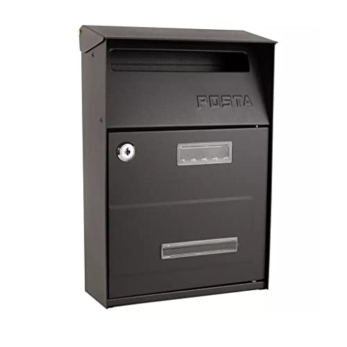 DITUDO Buzones Americanos Buzón De Pared, Buzón Impermeable De Pared Exterior, Buzón con Cerradura, Ventana, Fácil De Instalar