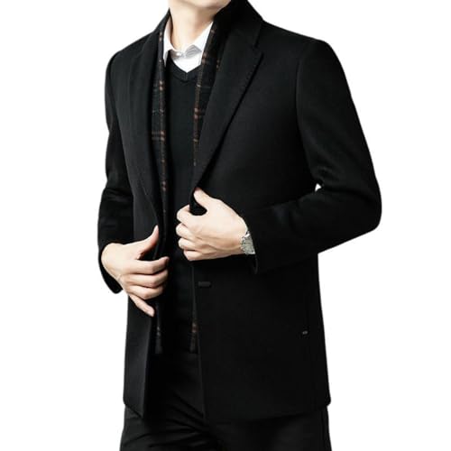 Veste d'hiver homme mi-longue contre le froid en cachemire thermique