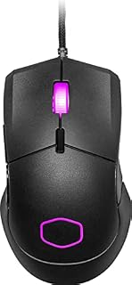 Cooler Master MM310 RGB Ultralekka Przewodowa Mysz do Gier 50g - NVIDIA Reflex, Sensor Optyczny PAW3327 12K DPI, 5 Programowalnych Przycisków, Stopki PTFE, MasterPlus+ (PC), Symetryczna Forma - Czarna