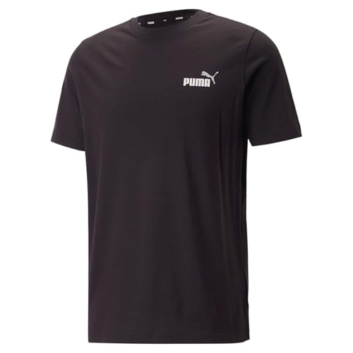 PUMA Herren Ess+ 2 Col Small Logo Tee T Shirt, Puma Black-white, S EU – Ansicht 1