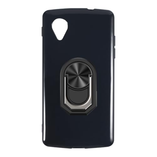 UOGNADGD Case and Ring Holder for LG Nexus 5 - Black+Black