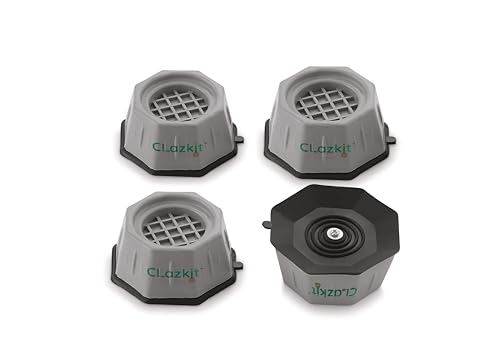 Clazkit Multi-Purpose Heavy Duty Stand Home Appliance Refrigerator/Washing Machine/Furniture/Fridge Stand, Grey (Pack of 4)