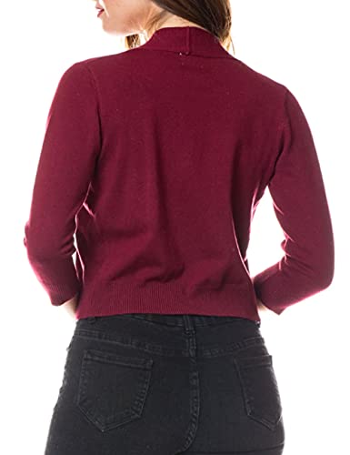 Image of Bolero Cropped Cardigans Shrugs for Women - 3 /4 Sleeve Open Front Cover up for Dresses