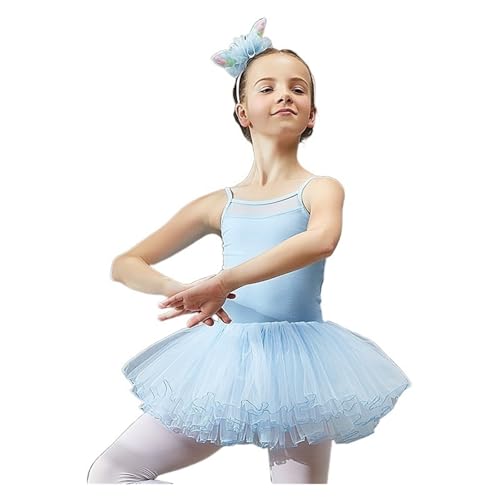 Tutú de ballet para niña Vestido de ballet for niñas, ropa de baile de ballet sin mangas, leotardo de ballet for niños pequeños, vestido de baile, vestido de tutú, faldas de baile for niños con tul(Bl