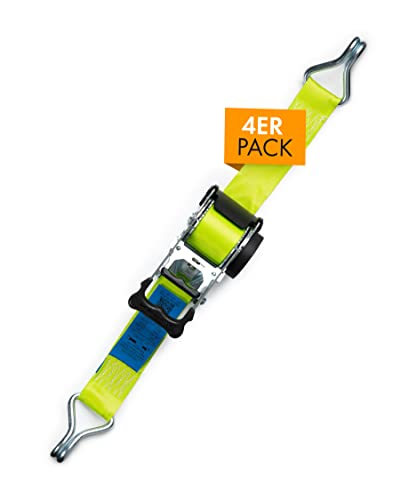 Foto von SHZ 4 x Automatik Spanngurt 3m - Spanngurt mit Ratsche - Automatischer Zurrgurt - Gepäckspanner mit Spitzhaken - Zurrkapazität LC 750 dan (direkt) / 1500 daN 3,0m x 50mm (11)