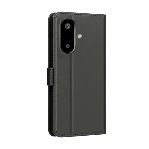Image of AIBEX Shock Proof Flip Compatible for Samsung F06 5G / Samsung A06 5G / Samsung M06 5G Flip Cover Leather Finish | Inside TPU with Card Pockets | Wallet Stand | Complete Protection Flip Case Black