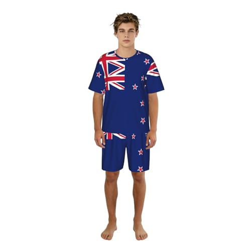 Pyjama homme Nouvelle-Zélande élégant ensemble nuit en coton doux