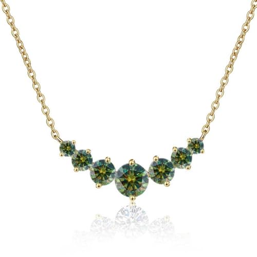 Collier moissanite 2,8 carats coupe ronde D pour femme éclatant