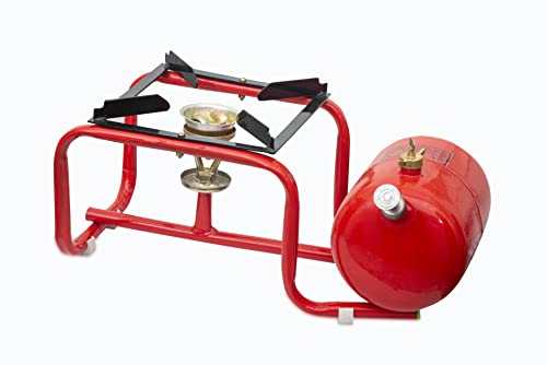 Image of Prakash Cottage Industries Generic Kerosene Stove Bed Color Burner Single MS Burner Tank Capacity 2 Litre Fuel Type Kerosene /Diesel Coated with Paint