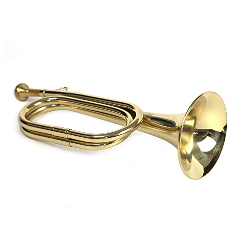 Brass Military Trumpet Cavalry Bugle Orchestra Gold Color Professional - Thumbnail 5