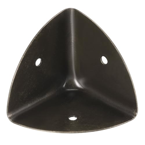 Image of uxcell 40x40x40mm Metal Box Corner Protectors Edge Guard Bronze Tone 16pcs for Table Corners and Desk Corners