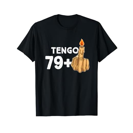 79+1 Dedo Medio Vela De Cumpleaños Para El 80º Cumpleaños Camiseta