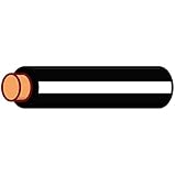 Black 18 Gauge Wire With White Stripe - 20 Feet