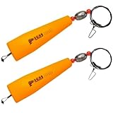 H&H Coastal Popping Rig Popping Corks for Fishing 4 Inch Freshwater and Saltwater Fishing Bobber Great as Redfish Floats
