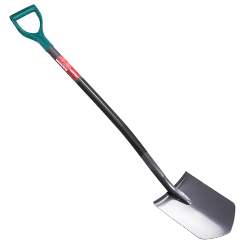 HYCHIKA Pala Jardineria Puntiaguda, Pala Jardin, Acero Templado, Cómodo Mango Curvado en D, para Deshierbe, Plantas, Agricultur, Cavar