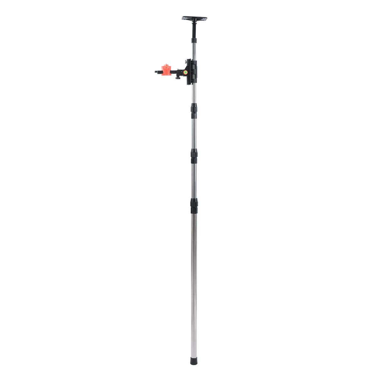 TOPWAY Barra Telescópica para Nivel Láser 115-350 cm Acero Inoxidable Puntal Telescopico Extensible Hasta al Techo, con Soporte y Bolsa de Nylon