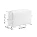 DYSHAYEN Waffle Makeup Pouch Bag, Small Travel Cosmetic Bag, Gifts for Women Bridesmaid,Wedding,Christmas (White)