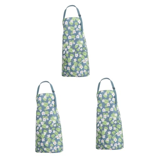 BUGUUYO 3 Piezas Delantal impermeable delantal de cocina restaurante bistró Delantal para mujer Delantal con bolsillo delantales para mujer con bolsillos delantales vintage para mujer