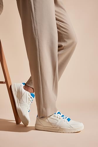 Image of LUDIC Nova Vegan Leather and Suede Sneakers for Men | Classic Beige Sneakers with All Day Comfort