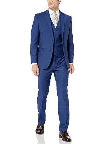 Adam Baker Men's Classic Fit 3-Piece (Jacket, Vets, Trousers) Vested Suit Set - Many Sizes & Colors Available