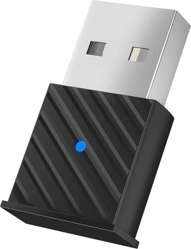 USB Bluetooth Adapter for PC, Plug & Play Bluetooth Dongle for PC, Mac, Headphones, Wireless Audio Transmitter for Computer Desktop, Supports Windows 11/10/8.1 & macOS, PS4/PS5