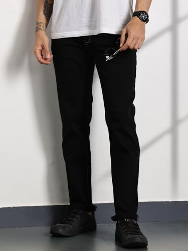 Image of Thomas Scott Men's | Solid | Brathable Fabric | Denim | Mid Rise | Casual Jeans for Men