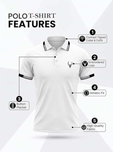 Image of Lymio Polo T Shirt for Men | Men Casual T-Shirt | Polo Available in Combo Pack of 2 (Polo-40-43)