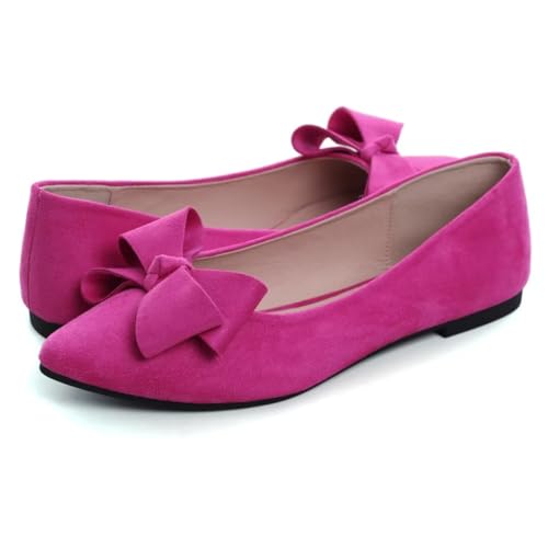 Image of Stunner Womens Flats Fashion Pointed Toe Bowknot Ballet Flats Cute Slip On Dress Flats Comfortable Party Wedding Flats2