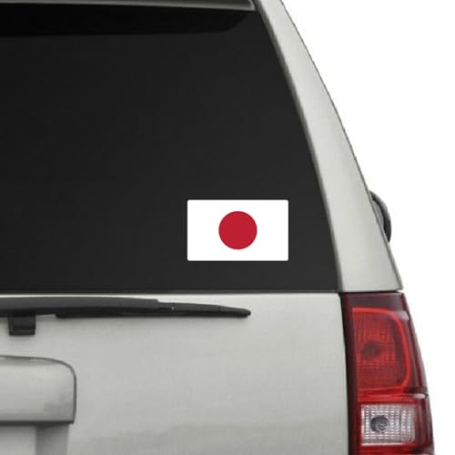 Image of World Country Flag Decal Stickers - Two Pack - for Cars Windows Bumpers Laptops Tablets Tumblers Cups Walls (Japan)
