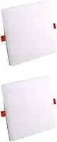 Kit 2x Painel Plafon Frameless Borda Infinita Sobrepor Ou Embutir Quadrado 17x17cm 24W 6500K Bivolt