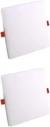 Kit 2x Painel Plafon Frameless Borda Infinita Sobrepor Ou Embutir Quadrado 17x17cm 24W 6500K Bivolt