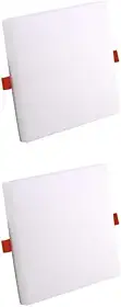 Kit 2x Painel Plafon Frameless Borda Infinita Sobrepor Ou Embutir Quadrado 17x17cm 24W 6500K Bivolt