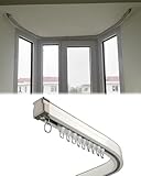 【 Flexible et pliable 】: Notre système de tringle à rideaux peut être plié selon différentes formes : en L, trapèze, arc, etc. Vous pouvez également le couper facilement à la longueur souhaitée à l'aide d'une scie à métaux.