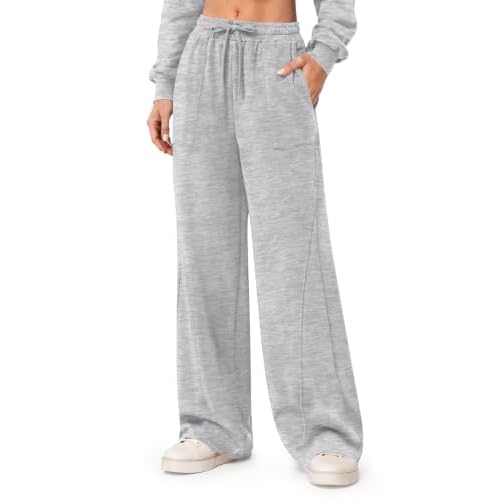 LOMON Wide Leg Sweatpants Women Fleece Fall Spring Sweat Pants
