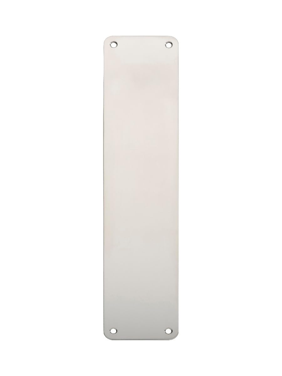 Kooples Hardware Finger Plates Brushed Stainless Steel Door Protectors for Commercial, Public and Interior Use (Bright Stainless Steel, 350mm x 75mm)