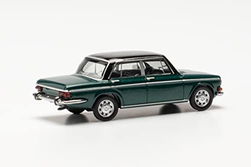 Herpa Simca 1301 Special, fidèle à l'échelle Originale 1:87, modèle de Voiture pour Le Diorama, modélisme, Objet de Collection, décoration, fabriqué en Plastique, 430746-003, Green/Black