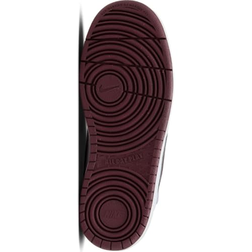 Nike Court Borough Mid 2 Big Kids' Shoes (CD7782-118, White/Platinum Violet/Burgundy Crush) Size 72