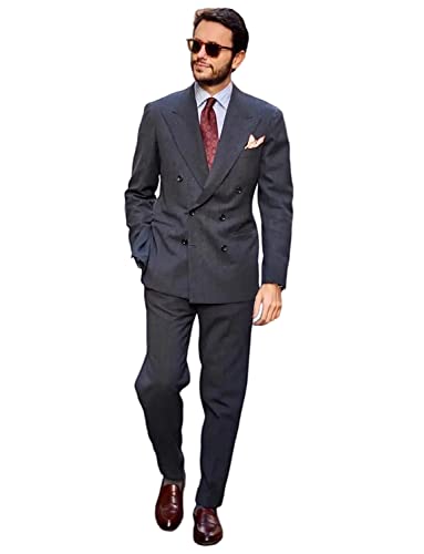 Costume pour hommes ensemble d'affaires de mariage smoking boutons croisés