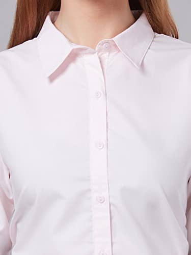 Image of Style Quotient Women Solid Polycotton Regular Formal Shirt