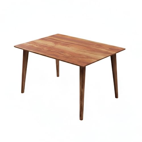 Image of Sheesham Wood Dining Table 4 Seater | Wooden Four Seater Dinning Table with Blue Cushion Chairs | 4 Seater Dining Table | Dining Room Sets | Natural Finish