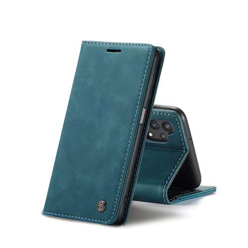 Chocoyi Compatible Funda Samsung Galaxy A52 4G/5G Flip Leather Edition,magnético, función de Soporte y Ranuras para Tarjetas-Azul Cover
