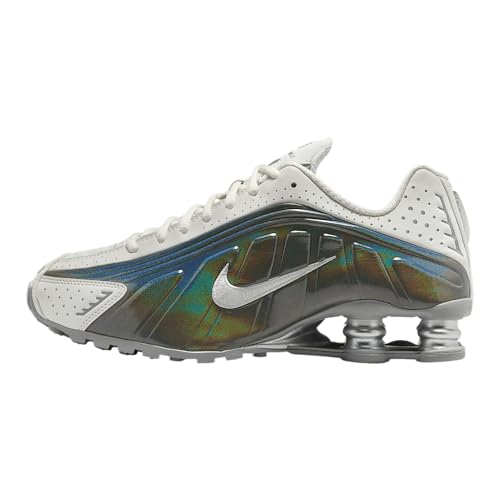 Nike Shox R4 Women's Shoes (IB7703-100, Summit White/Hydrangeas/Metallic Silver/Summit White)