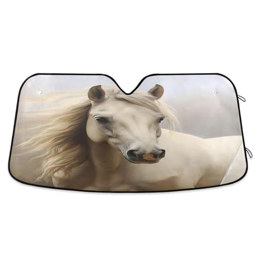 Couverture pare-brise avant cheval pour éviter le volant brûlant en voiture
