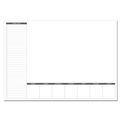 Cherry Weekly Planner Desk Pad A3 (420 x 297 millimetres) 52 Sheets 120gsm Paper