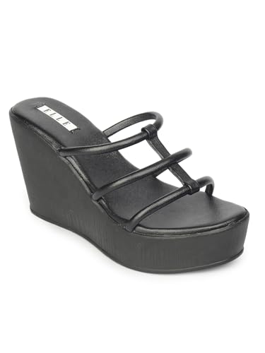 Image of ELLE Women Classic Wedges Heel Slip-On Sandal