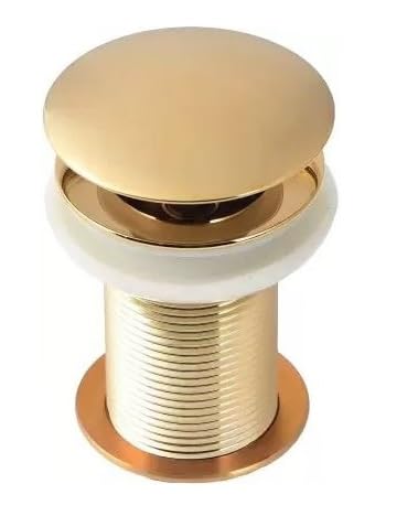 Spazio Gold Collection Finish Pop-up Basin Drainer/Waste Coupling (Pack of 01) Waste Coupling for Bathroom, Wash Basin/Vessel Sink 5 Inch Pop Up Flush Valve Faucet