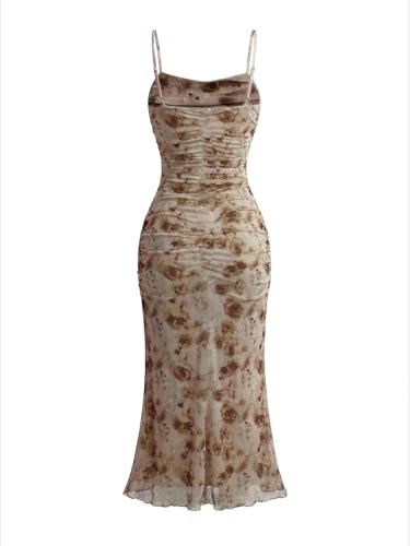 Image of GORGLITTER Women's Floral Spring Summer Wedding Guest Dress Bridal Shower Cocktail Tea Party Beach Midi Sun Dress 2026