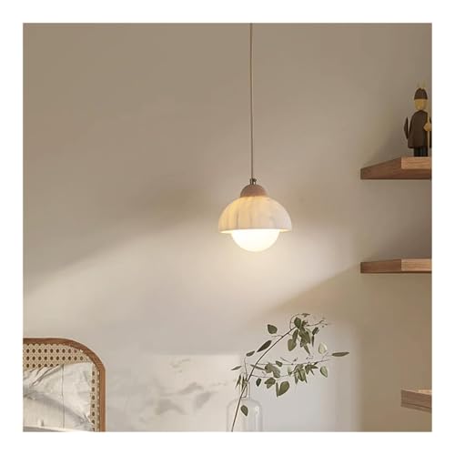 Translucent Stone Pendant Light, Japanese Style Hanging Lamp, Modern Marble