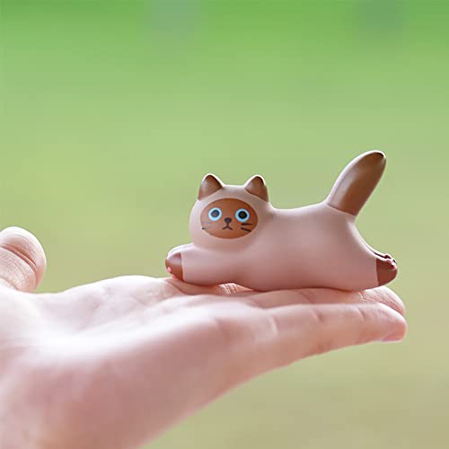 Imán decorativo de refrigerador forma gato siamés miniatura 3